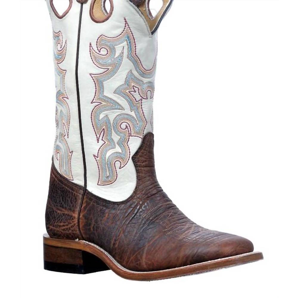 NEW BOULET BOOTS women's damiana boot in brown white